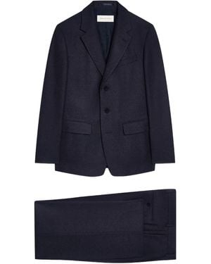 Dries Van Noten Single-Breast Wool Suit - Blue