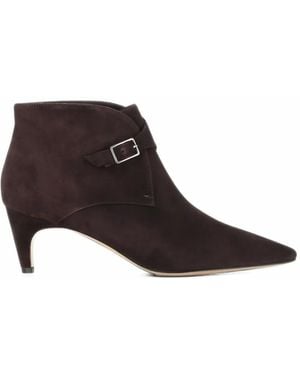 Antonio Barbato Maestri Veneziani Buckle-Fastening Calf Suede Ankle Boots - Brown