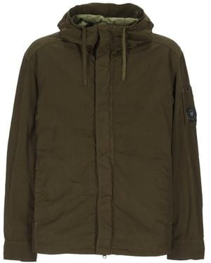 C.P. Company T-St Nylon Lens Hooded Overshirt - Green