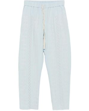 Semicouture Buddy embroidered trousers - Weiß