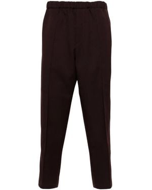 Jil Sander Elasticated-Waist Straight-Leg Pants - Black