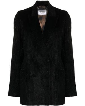 Philipp Plein Metallic Corduroy Blazer - Black