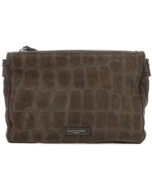 Gianni Chiarini Suede Clutch Bag - Brown