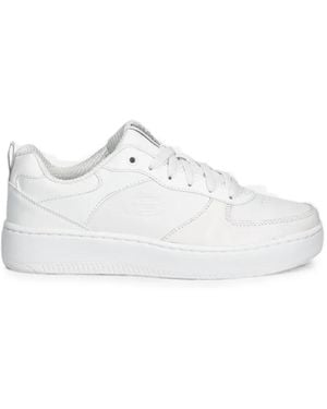 Skechers Logo-Embossed Low-Top Trainers - White