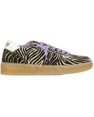 Evenuel Zebra-Print Low-Top Sneakers - White