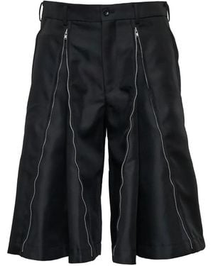 Comme des Garçons Zip-Detail Panelled Trousers - Black
