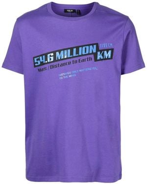 FIVE CM Mars To Earth Graphic T-Shirt - Purple