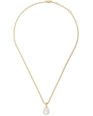 Mizuki 14Kt Sea Of Beauty Pearl And Diamond Medium Necklace - Natural