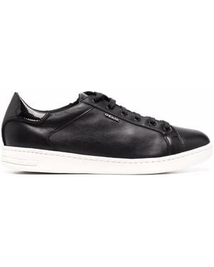 Geox Logo-Plaque Lace-Up Sneakers - Black