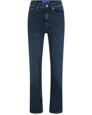KARL LAGERFELD High-Rise Straight Jeans - Blue
