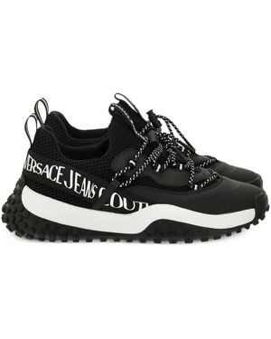 Versace Jeans Couture Logo-Detail Mesh Sneakers - Black