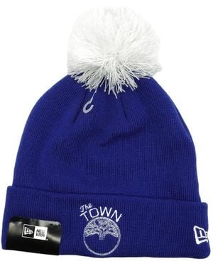 KTZ Golden State Warriors Pom-Pom Beanie Hat - Blue