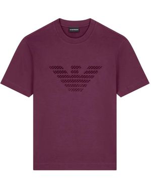 Emporio Armani T-Shirt À Patch Eagle - Purple