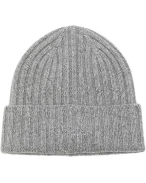 MC2 Saint Barth Wengen Cashmere Ribbed Hat - Grey