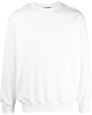 Styland Sudadera de algodón orgánico con cuello redondo de x notRainProof - Blanco