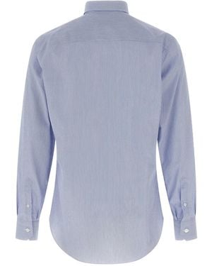 Brioni Striped Cotton Shirt - Blue
