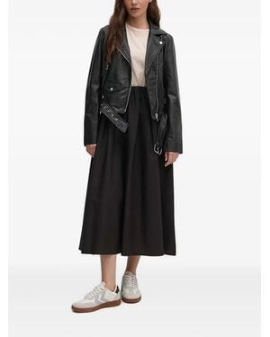 Sandro Ferrone Vestido midi con cinturilla elástica - Negro