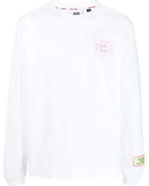 Gcds Surfing Wirdo Graphic-Print T-Shirt - White