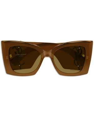 Saint Laurent Sl M119 Blaze Crystal Cat-Eye-Sonnenbrille - Braun