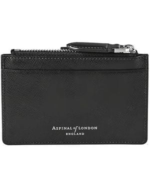 Aspinal of London Tarjetero RFID con cremallera - Negro