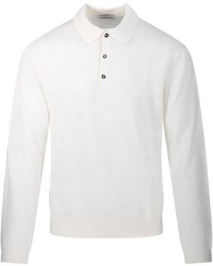 Diana Studio Buttoned Long-Sleeved Polo Shirt - White