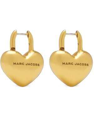 Marc Jacobs Puffy Heart Earrings - Metallic