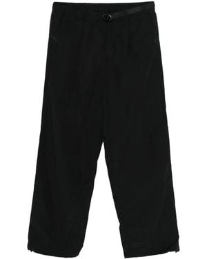 Goldwin Belted Straight-Leg Trousers - Black