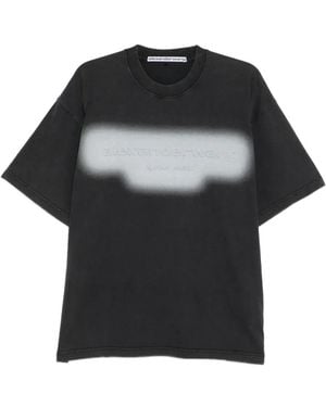 Alexander Wang Logo-Embossed T-Shirt - Black