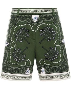 La DoubleJ Printed Shorts - Green