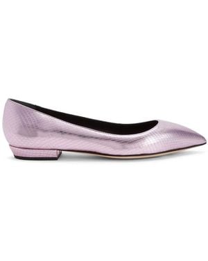Giuseppe Zanotti Leren Ballerina's - Roze