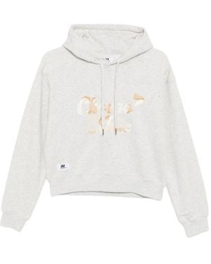 Chocoolate Logo-Embroidered Hoodie - White