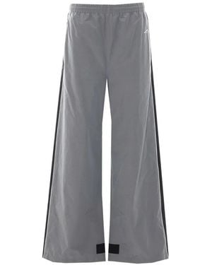 Balenciaga Logo-Print Track Pants - Gray