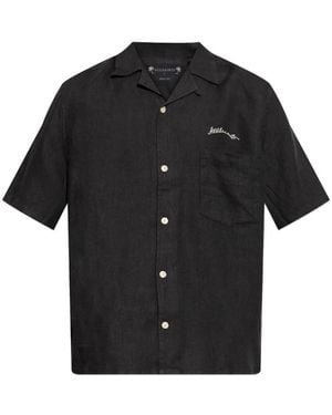 AllSaints Wilder Embroidered Shirt - Black