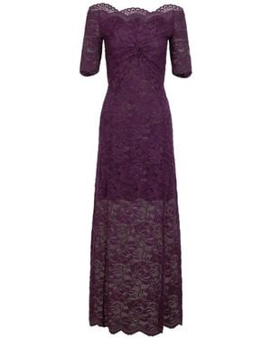 Rabanne Vestido Largo A Capas - Morado