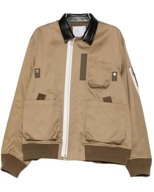 Sacai Cotton Chino Blouson - Natural