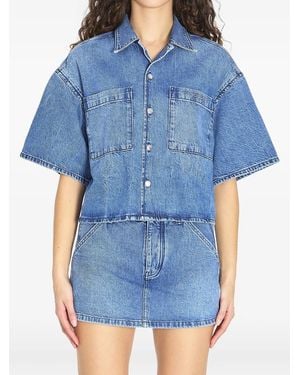 Alexander Wang Patch-Pocket Denim Shirt - Blue