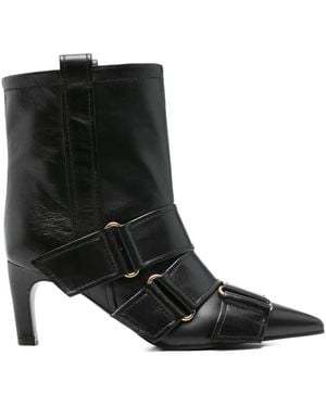 Lella Baldi Buckled Boots - Black