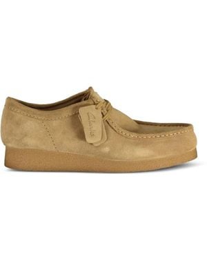 Clarks Derbies Wallabee En Daim - Blanc