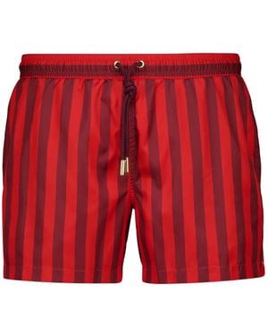 Orlebar Brown Jack Stripe-Pattern Swim Shorts - Red