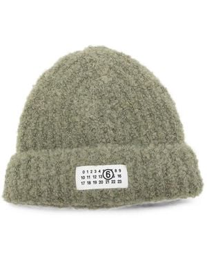 MM6 by Maison Margiela Logo-Patch Beanie Hat - Green