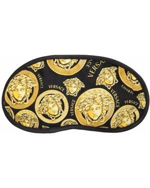 Versace Medusa Head-Print Sleep Mask - Metallic