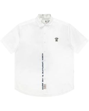 Aape By A Bathing Ape Logo-Patch Short-Sleeve Shirt - White