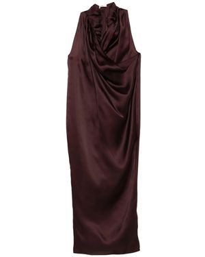 KHAITE Drapiertes Maxikleid mit drapiertem Ausschnitt - Lila