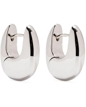 Tom Wood Small Pebble Earrings - White