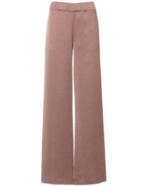 D.exterior Palazzohose Mit Elastischem Bund - Natur
