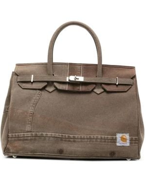 ANOTHER CHANCE Panelled Logo-Patch Tote Bag - Metallic