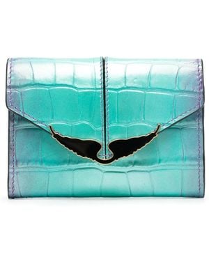 Zadig & Voltaire Borderline Metal-Wings Wallet - Blue