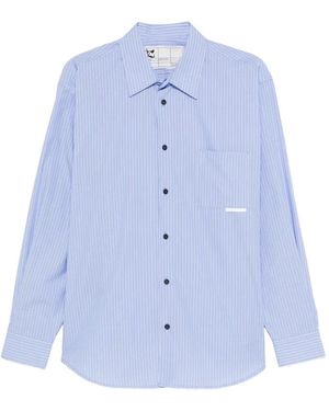 GR10K Replicated Striped Shirt - Blue