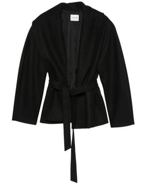 ANDAMANE Niki Long-Sleeve Belted Jacket - Black