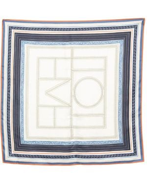 TOTEME Geometric-Print Scarf - Blue